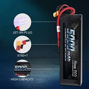 Gens ace 5000mAh 11.1V LiPo Battery for RC Cars Power