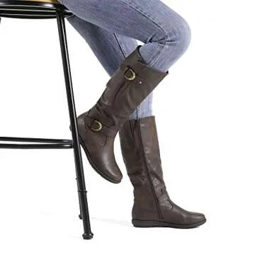 DREAM PAIRS Women's Faux Fur-Lined Winter Boots