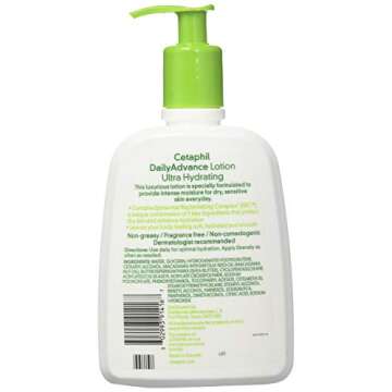Cetaphil DailyAdvance Ultra Hydrating Lotion for Dry/Sensitive Skin 16 oz (Pack of 2)