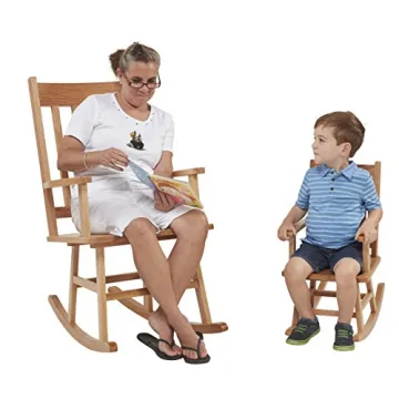 ECR4Kids Solid Oak Kids Rocking Chair, Safe & Durable