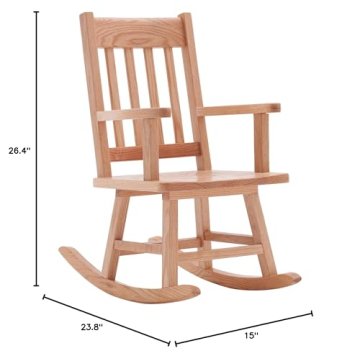 ECR4Kids Solid Oak Kids Rocking Chair, Safe & Durable
