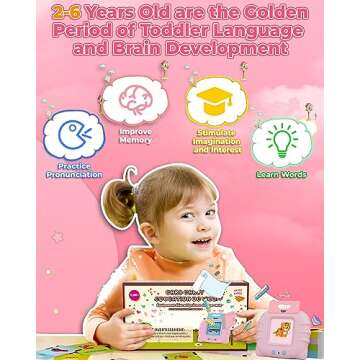 KOKODI Talking Flash Cards for Toddler Girls Toys Age 2-5, Speech Therapy Toys 224 Sight Words Speech Therapy Toys Learning Alphabet Educational Christmas Birthday Gifts for Boys Girls