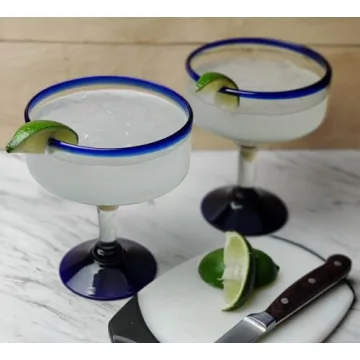 Dos Sueños Hand Blown Glass Drinkware Set with Pitcher