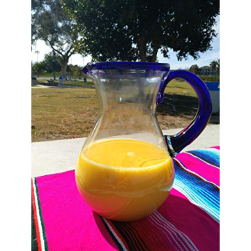 Dos Sueños Hand Blown Glass Drinkware Set with Pitcher