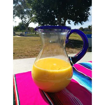 Dos Sueños Hand Blown Glass Drinkware Set with Pitcher