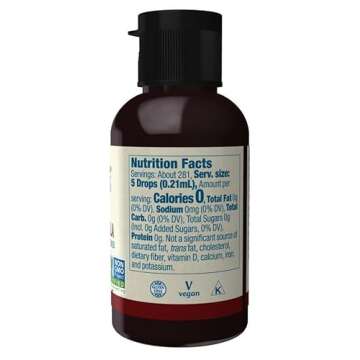 NOW Foods, Better Stevia, Liquid Zero-Calorie Sweetener, Cinnamon Vanilla Flavor, Certified Non-GMO, 2 Fl Oz