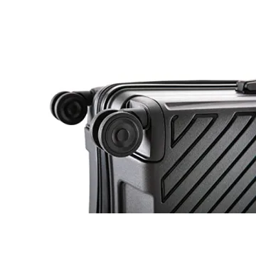 Rockland Prague Hardside Luggage with Spinner Wheels, Black, 3-Piece Set (20/24/28)