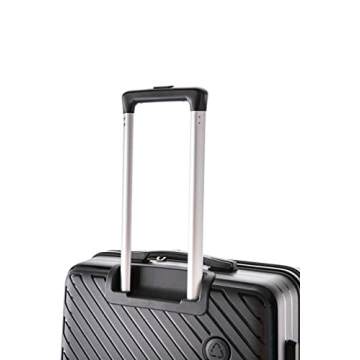 Rockland Prague Hardside Luggage with Spinner Wheels, Black, 3-Piece Set (20/24/28)