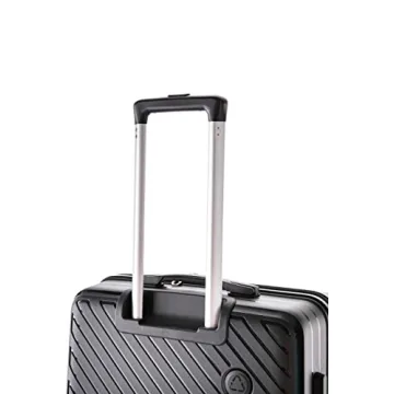 Rockland Prague Hardside Luggage with Spinner Wheels, Black, 3-Piece Set (20/24/28)