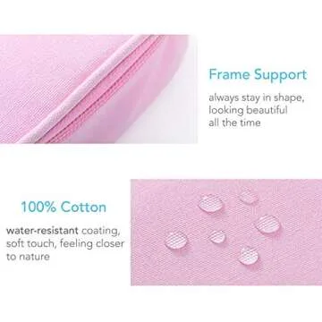 BeeChamp 4pcs Cute Small Travel Sanitary Holder Girls Waterproof Cosmetic Jewelry Bags Lipsticks Electronics Makeup Organizers for Women, Multicolor
