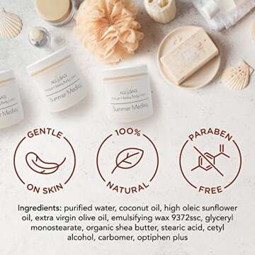 Age of Sage Body Lotion with Shea Butter - Gifts for Her, Body Moisturizers Infused with Coconut & Sunflower Oils, Valentines Gifts for Women Summer Medley Scent, Pack of Three 8 oz Jars