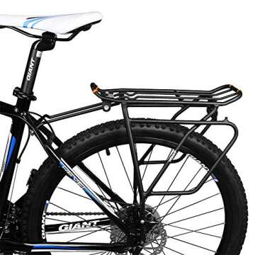 Ibera Bike Rack - Bicycle Touring Carrier Plus+ for Disc Brake Mount, Frame-Mounted for Heavier Top & Side Loads, Height Adjustable for 26"-29" Frames