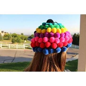 Vibrant Kaleidoscope Pom Poms in Large Packs for Crafts