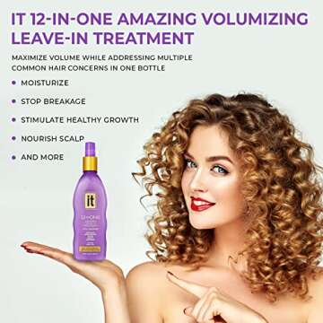 12-in-One Volumizing Amazing Leave-In Hair Treatment - Infused with Keratin, Avocado, and Whole Whea...