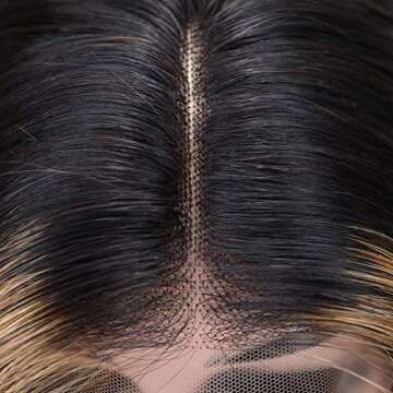 JYZ Wave 13x4 Human Hair Lace Front Wigs Ombre 3 Tones Color 1B/4/27 Lace Wig Human Hair Wigs for Black Women Human Hair Pre Plucked Lace Front Wigs Human Hair with Baby Hair (20 Inch Middle Part)