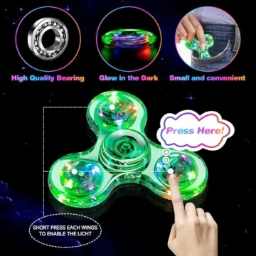 FIGROL Light Up Fidget Spinners | Fun & Stress Relief