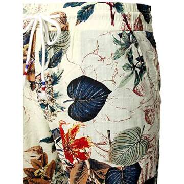 JOGAL Men's Casual Aloha Hawaiian Shorts - Stylish Summer Wear