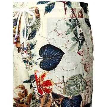 JOGAL Men's Casual Aloha Hawaiian Shorts - Stylish Summer Wear