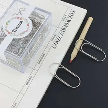 Tesstor Wide Jumbo Paper Clips - Stylish 50mm Office Supplies