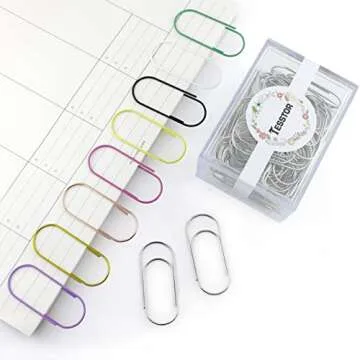 Tesstor Wide Jumbo Paper Clips - Stylish 50mm Office Supplies