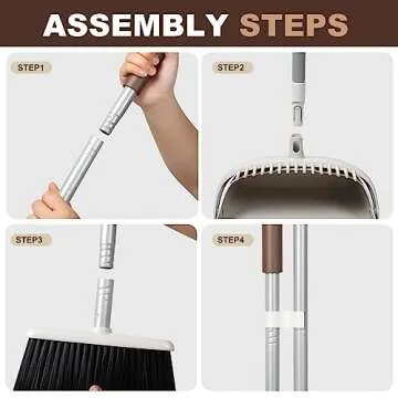 Jekayla Long Handled Broom and Dustpan Set for Homes