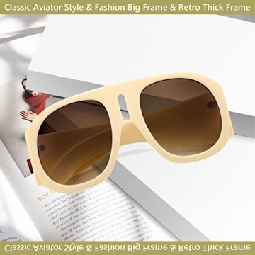 Stylish FEISEDY Retro Aviator Sunglasses for Everyone