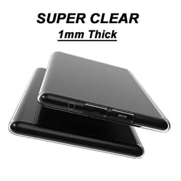 6.8" Clear Case Screen Protector for All New Kindle Paperwhite (11th Generation 2021) and Amazon Paperwhite Signature Edition, Soft Transparent Cover E-Reader Cases Covers, TPU Skin Bumper Back Shell