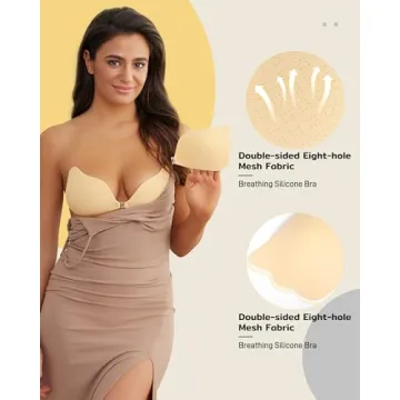 Niidor Strapless Bra Invisible Adhesive Bra for Women