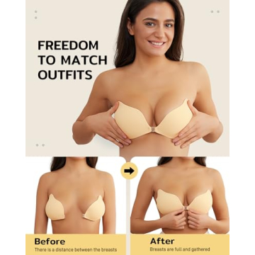 Niidor Strapless Bra Invisible Adhesive Bra for Women