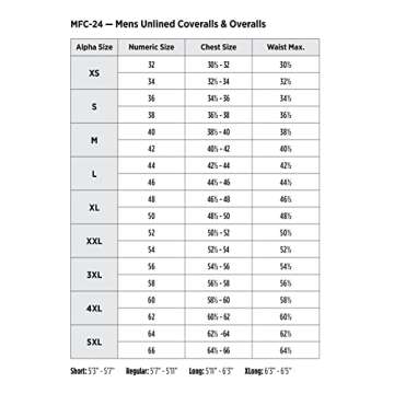 Red Kap Men's Snap Front Cotton Coverall, Oversized Fit, Long Sleeve, Orange, 44