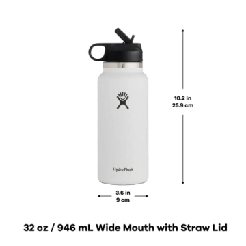 Hydro Flask 32 oz Wide Mouth Straw Lid Insulation Bottle