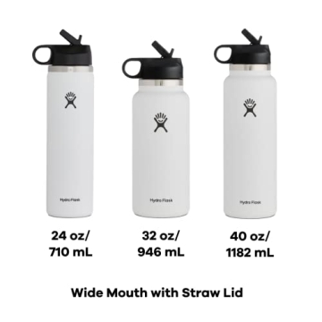 Hydro Flask 32 oz Wide Mouth Straw Lid Insulation Bottle