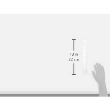 Westcott Grid Ruler with Metal Cutting Edge, 1.5 x 12, Transparent (B-1M)