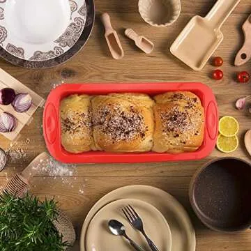 SILIVO Nonstick Silicone Baking Pan for Bread and More