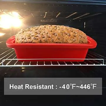 SILIVO Nonstick Silicone Baking Pan for Bread and More