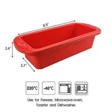 SILIVO Nonstick Silicone Baking Pan for Bread and More
