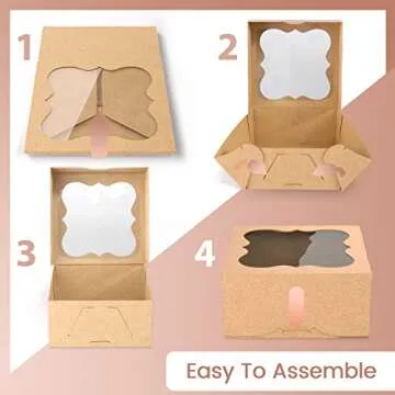 Durable 20 Pack Cookie Boxes for Gift Giving