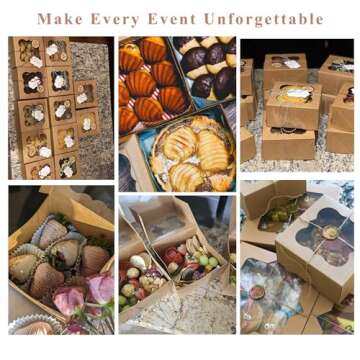 Durable 20 Pack Cookie Boxes for Gift Giving