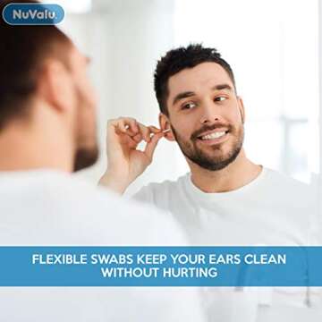 NuValu Cotton Swabs - 100% Cotton, Double Tipped (1000 Count)