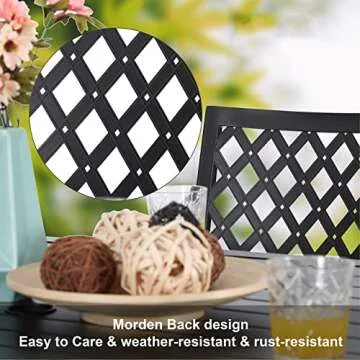 Durable Outdoor Stackable Chairs - PHI VILLA Patio Set