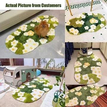 Moss Rug 3D Stereo Irregular Plush Area Rug