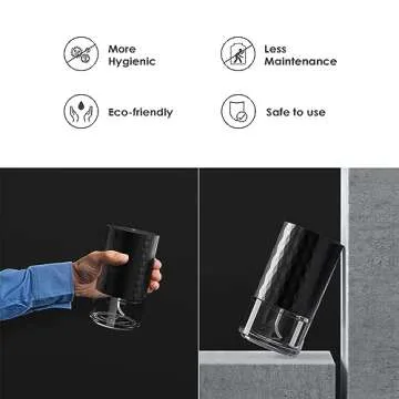 Airversa Waterless Diffuser Essential Oil 100mL Capacity Scent Air Machine for Home Aromatherapy Nebulizer Premium Metal Battery Operated 3 Mist Settings Timers Color Light AN3 Black