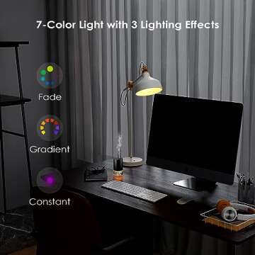 Airversa Waterless Diffuser Essential Oil 100mL Capacity Scent Air Machine for Home Aromatherapy Nebulizer Premium Metal Battery Operated 3 Mist Settings Timers Color Light AN3 Black