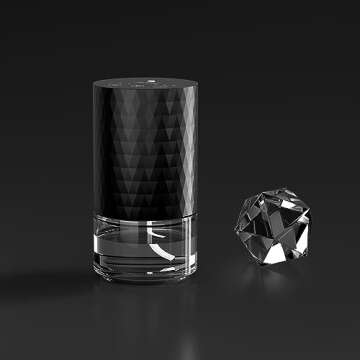 Airversa Waterless Diffuser Essential Oil 100mL Capacity Scent Air Machine for Home Aromatherapy Nebulizer Premium Metal Battery Operated 3 Mist Settings Timers Color Light AN3 Black