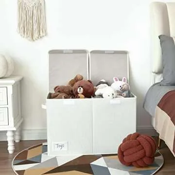 GRANNY SAYS White Toy Chest, White Storage Bins with Lids, Toy Storage for Kids, Stuffed Animal Stor...