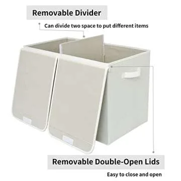 GRANNY SAYS White Toy Chest, White Storage Bins with Lids, Toy Storage for Kids, Stuffed Animal Storage for Playroom, Toy Box for Living Room Area, Plush Toys Storage Bins, Pearl White