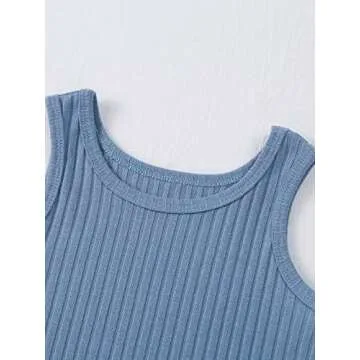 Stylish MakeMeChic Girl's Sleeveless Romper 2pack