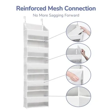 ULG Over Door Organizer with 5 Pockets and Mesh Storage