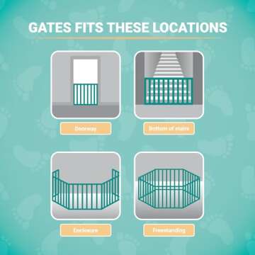 KidCo - Custom Fit Auto Closing HearthGate Baby or Fireplace Gate Enclosure, Fireplace Fence, Fireplace Baby Gate (Black)