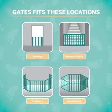 KidCo - Custom Fit Auto Closing HearthGate Baby or Fireplace Gate Enclosure, Fireplace Fence, Fireplace Baby Gate (Black)